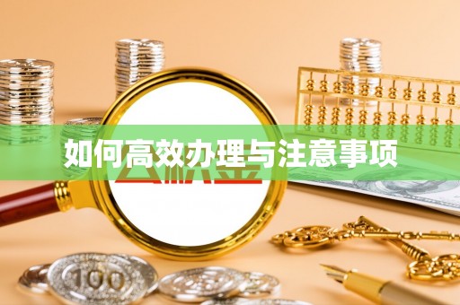 会东如何高效办理与注意事项