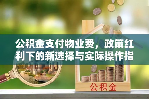 会东公积金支付物业费，政策红利下的新选择与实际操作指南