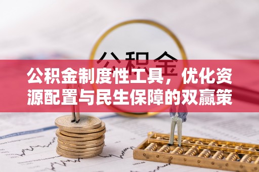 会东公积金制度性工具，优化资源配置与民生保障的双赢策略